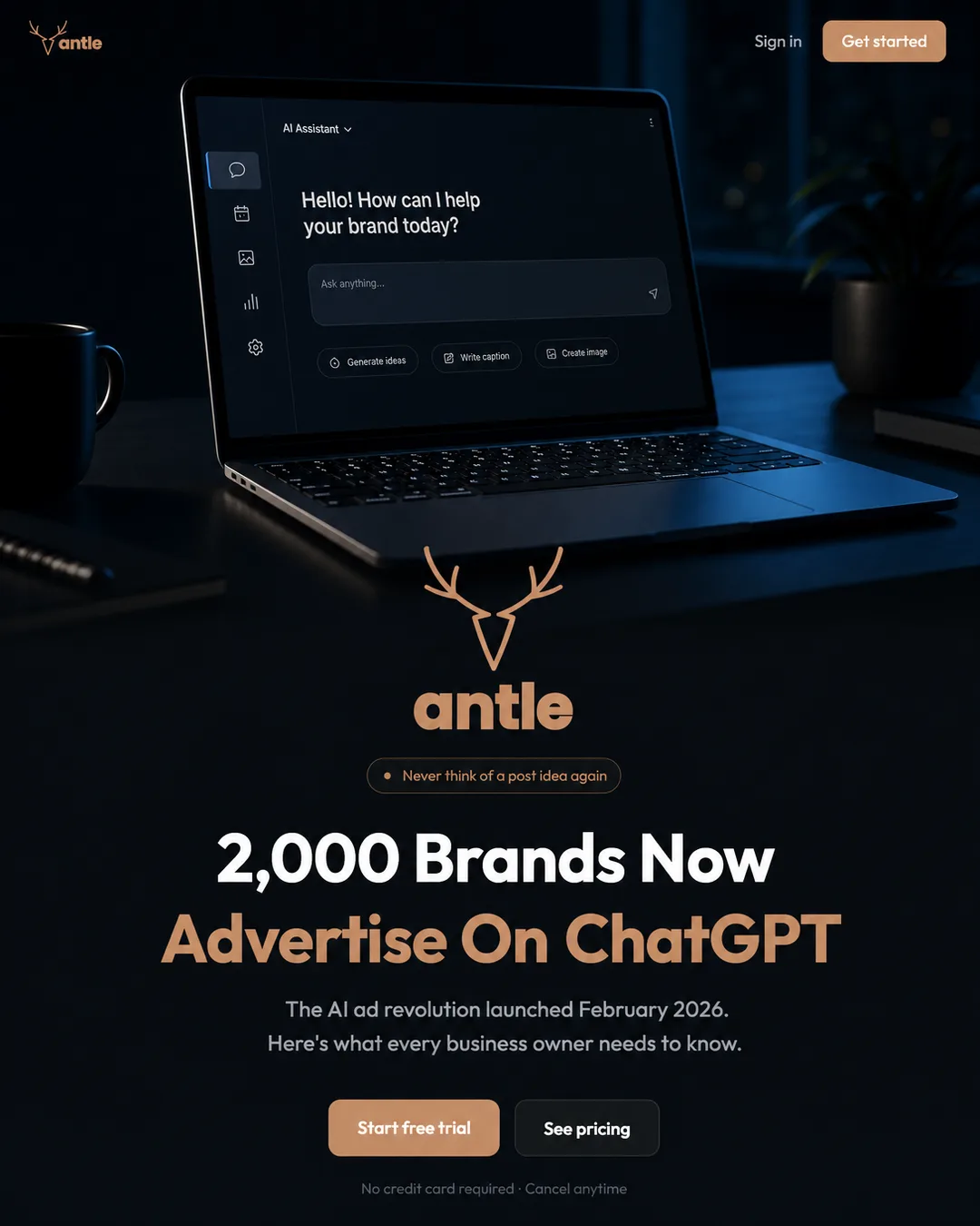SaaS brand social post generated by Antle